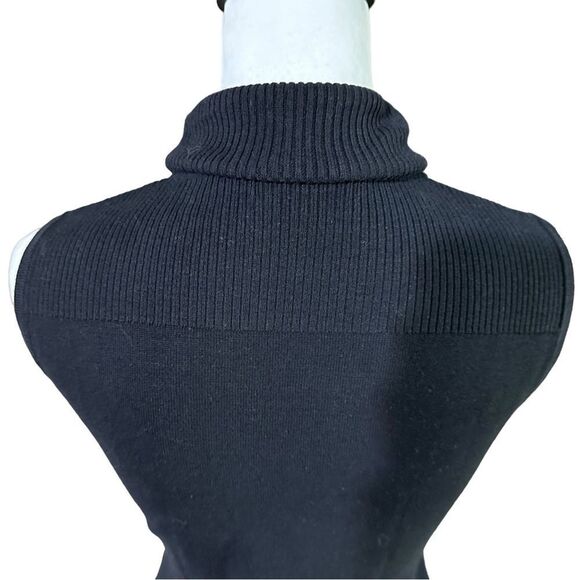 Calvin Klein Black Sleeveless Turtleneck Lightweight Sweater Sz Small - Picture 7 of 11